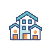 Unique MultiFamily Home Icon for Design vector