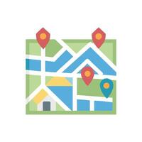 Unique Neighborhood Map Icon for Design vector