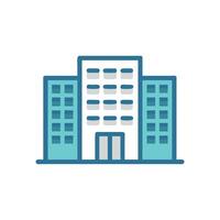 Stylish Office Building Icon vector