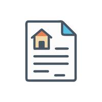 Creative Property Deed Icon for Documentation vector