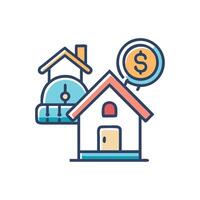 Stylish Property Foreclosure Icon vector