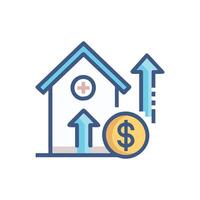 Stylish Property Valuation Icon vector