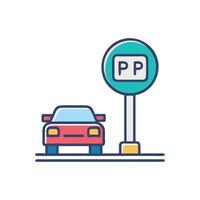Unique Public Parking Icon for Design vector