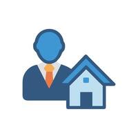 Creative Real Estate Agent Icon vector