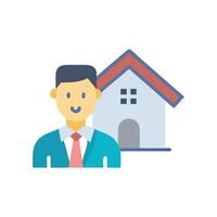 Stylish Realtor Icon for Design vector