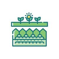 Unique Rooftop Garden Icon for Design vector