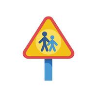 Stylish School Zone Icon vector