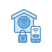 Stylish Smart Security System Icon vector