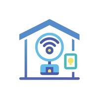 Smart Security System Icon for Home vector
