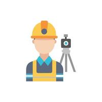 Surveyor Icon for Land Management vector