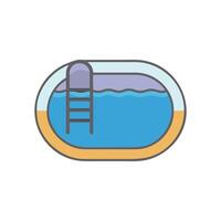 Unique Swimming Pool Icon for Recreation vector