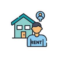 Stylish Tenant Icon vector