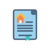 Stylish Title Deed Icon vector