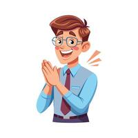Instructor Clapping Hands to Stress Key Point vector