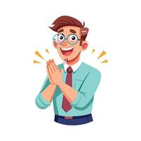 Teacher Clapping to Emphasize Key Point vector