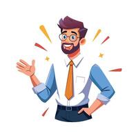 Instructor Using Hand to Explain Complex Ideas vector
