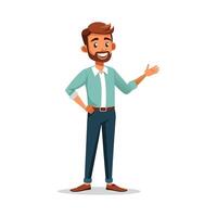 Educator Using Hand Gesture to Explain Concept vector