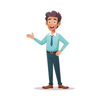 Instructor Explaining Concept with Gestures vector