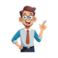 Educator Using Hand Gestures to Express Idea vector