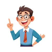 Instructor Expressing Ideas with Hand Gestures vector