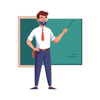 Instructor Giving a Lecture with Pointer vector