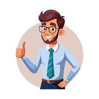 Educator Giving Thumbs Up During Explanation vector