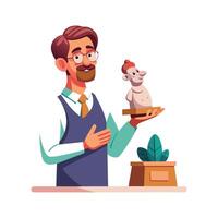 Educator Teaching with Clay Model vector