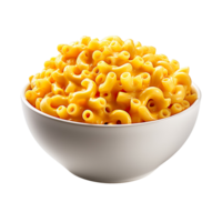 A delicious bowl of mac and cheese isolated on transparent background png
