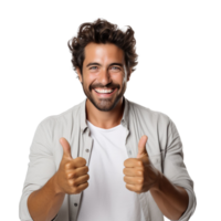a happy optimistic man isolated on transparent background png