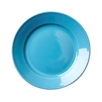 A blue plate isolated on transparent background png