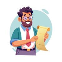 Dynamic Educator Using History Scroll in Class vector