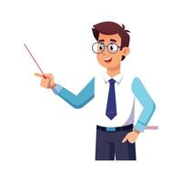Dynamic Educator Using Laser Pointer in Educational Setting vector