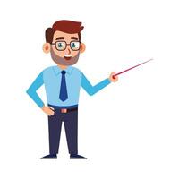 Inspiring Teacher Showcasing Laser Pointer for Learning vector