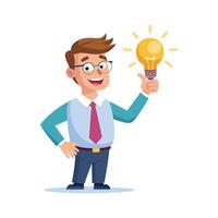 Dynamic Educator Using Light Bulb for Learning vector