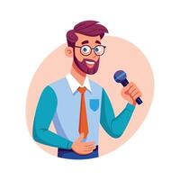 Creative Educator Highlighting Microphone for Teaching vector