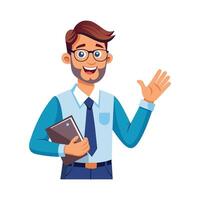 Dynamic Educator Using Notepad for Gestures vector