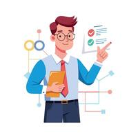 Dynamic Educator Showcasing Paper for Classroom Explanation vector