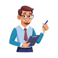 Creative Educator Highlighting Pen for Note Taking vector
