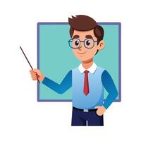 Creative Educator Highlighting Pointer Stick for Teaching vector