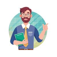 Dynamic Educator Using Pop Culture Reference for Engagement vector