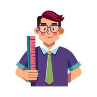Creative Educator Highlighting Ruler for Educational Demonstration vector