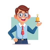Creative Educator Highlighting Small Bell for Teaching vector