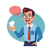 Creative Educator Highlighting Speech Bubble Prop for Teaching vector