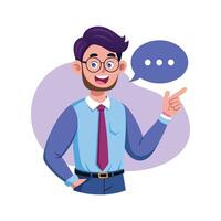 Creative Educator Highlighting Speech Bubble for Teaching vector