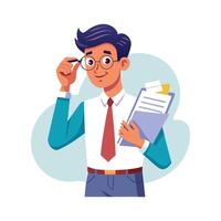 Male Educator Organizing Teaching Resources vector