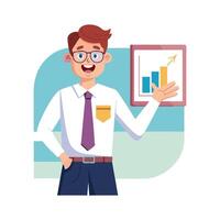 Teacher Utilizing Teaching Aids for Student Engagement vector