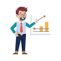 Educator Using Timeline to Teach History Concepts vector