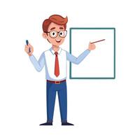 Instructor Using Imagination in Teaching vector