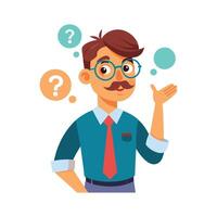 Teacher Engaging Class with Eyebrow Raise vector