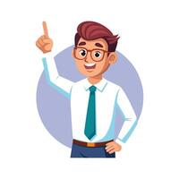 Instructor Making Key Point with Finger Raise vector
